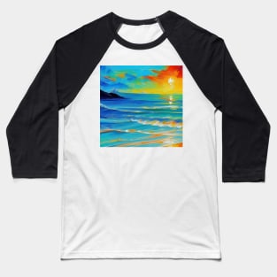 Beautiful Sunrise Oil Painting - Natural Beauty Baseball T-Shirt